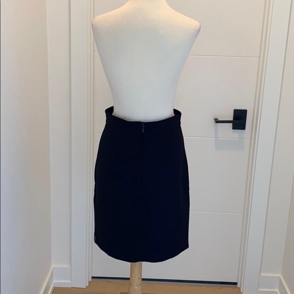 H&M Black Pencil Skirt with silver stripe Sz 8 - Picture 2 of 4